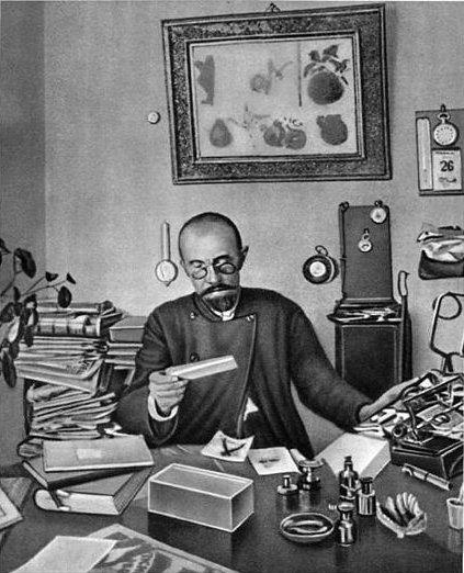 И. В. Мичурин за работой в своём кабинете. 1926 г. И. В. Мичурин за работой в своём кабинете. 1926 г.