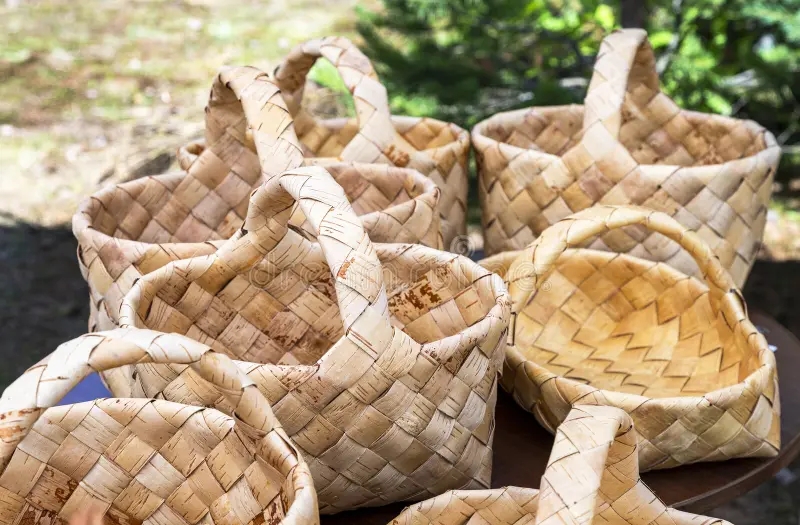 Берёза wicker baskets birch bark handmade basket 281955270 - Берёза